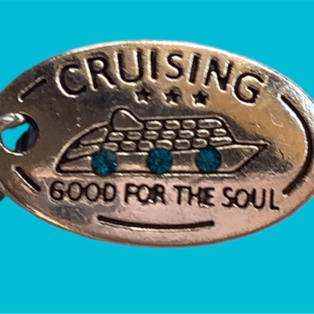 Set of 4 charms, KEEP CALM GLAMOUR ON,  SHOPPING IS MY CARIO, KEEP ON SHINING - Picture 5 of 7